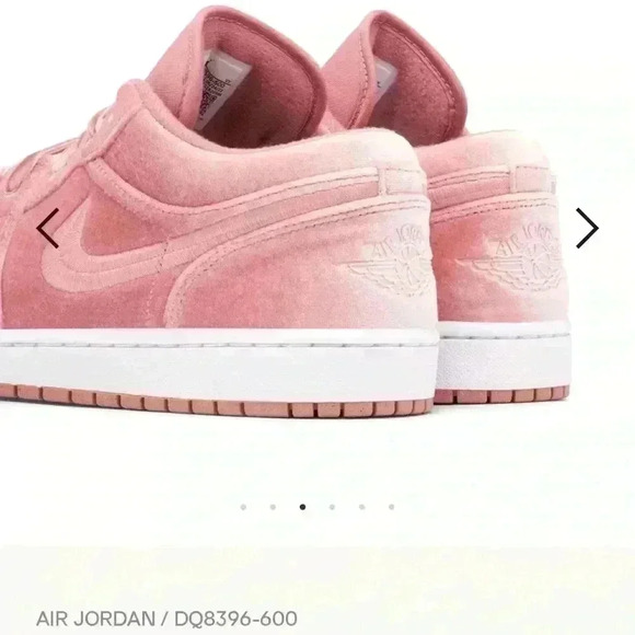 Nike Air Jordon 1 Low Low SE Pink Velvet/White- Size 7.5 - Picture 3 of 10